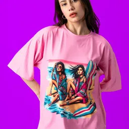 popstop Women People and Places Printed Drop-Shoulder Sleeves T-shirt-image-79