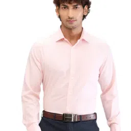 Park Avenue Orange Regular Fit Texture Shirt-picture-36