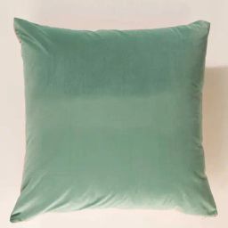 Solid Velvet Polyester Velvet Mint And Pink Cushion Cover - 24 X 24 Inches-image-7