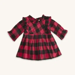 Pantaloons Baby Red & Black Cotton Chequered Top-picture-16