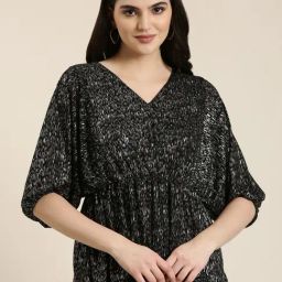 SHOWOFF Black Printed Top-image-46