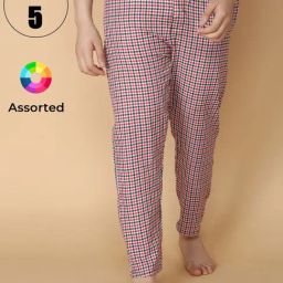LUX Venus Assorted Check Nightwear Pyjamas - Pack of 5-image-31