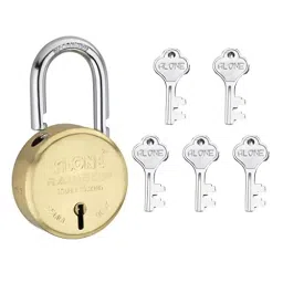 ALONE LOCKS 65 mm Mild Steel ‎Antique Lacquer 5 Keys Double Locking Padlock-image-93