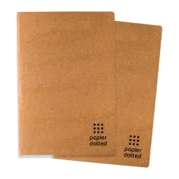 The Papier Ocean A5 Brown Kraft Journal Notebooks Dotted (Pack of 2 Pcs)-17