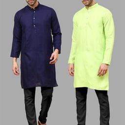 VS MALL Men Cotton Blend Kurta Sets-picture-38