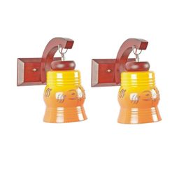 Somil Premium Designer Glass Wall / Night Lamp Elegant & Stylish Dcor Accent for Modern Interiors, color- Orange, Yellow, Size:- 19 X 29 X 29.5 CM-image-68