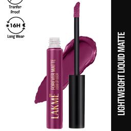 Lakme Forever Matte Lightweight & Transferproof 16Hr Liquid Lipstick 5.6ml - Wine Glow image 2