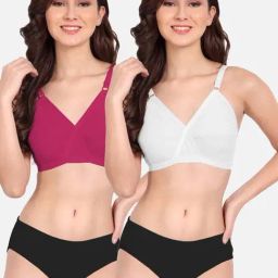 FIMS: Fashion is my Style White & Pink Cotton Lingerie Set - Pack Of 2-image-44