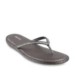 Metro Women's Gun Metal Thong Sandals-picture-15