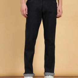 Wrangler Millard Dark Navy Straight Fit Lightly Washed Jeans-picture-42