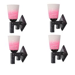SOMIL Pink Glass Cylinder Printed Wall Lamps-image-58