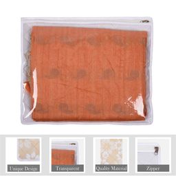 Kuber Industries Gold-Toned Pack of 3 Flower Printed With Top Visible Window Organisers image 3