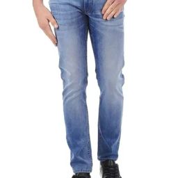 Pepe Jeans Blue Heavily Washed Low Rise Jeans-image-48