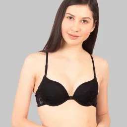 Da Intimo Black Under Wired Padded Front Open Bra-picture-17