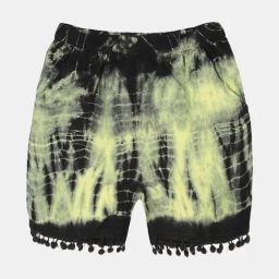 Kiddopanti Kids Yellow & Black Tie Dye Shorts-image-23