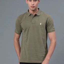 Red Tape Olive Regular Fit Cotton Polo T-Shirt-image-79