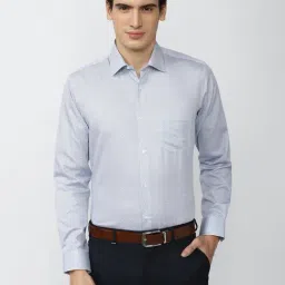 Van Heusen Blue Regular Fit Printed Cotton Shirt-image-60
