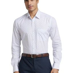 Raymond Blue Slim Fit Printed Shirt-image-24