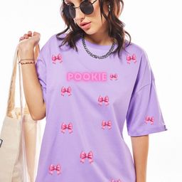 RAYACLOSET Women Conversational Printed Extended Sleeves T-shirt-image-85