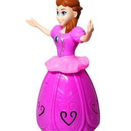 VParents Musical Dancing Girl Doll Activity Play Center Toy with Flashing Lights and Go Action for Kids Early Learning and Educational Plastic (Multicolor) - Height 23 cm-3