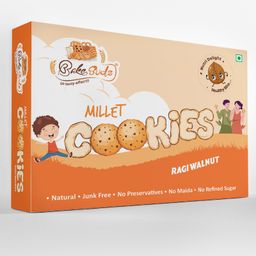 Bake Buds Millet Cookies Ragi Walnut  Natural, Tasty and Nutritious Anytime Millet Snacks for Kids-160 g(24 pcs)-image-32