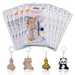 Vibhuti Crafts Jungle Party Favors Bundle (Pack of 10)DIY Keychain Paint Kit-19