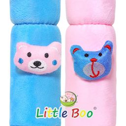 Little Boo Baby Feeding milk Bottle Cover with Elastic Neck Pack of 2Valvet Blue&Pink - Fits Upto 250ml Bottle-22