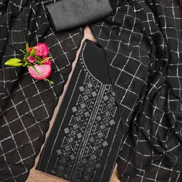 MANVAA Embellished Unstitched Dress Material-image-22