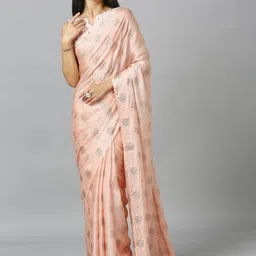 ASISA Floral Schiffli Pure Chiffon Saree-image-75