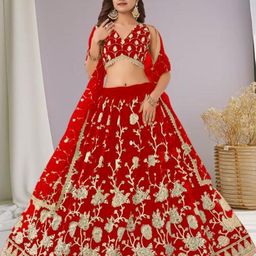 F Plus Fashion Net Semi-Stitched Lehenga Choli-image-99