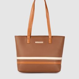 Caprese Brown Solid Structured Shoulder Bag-1