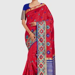 Mimosa Coral Embroidered Sarees With Blouse-picture-42