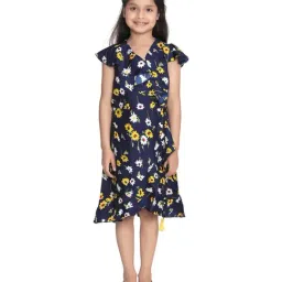 StyleStone Kids Navy Floral Print Dress-image-96