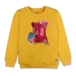 Gini & Jony Kids Yellow Printed Full Sleeves Sweatshirt-image-95