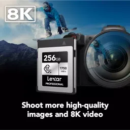 Lexar Professional CFexpress Type B Memory Card 256 GB Upto 1750 Mbps Read & 1300 Mbps Write Speed, SILVER image 3