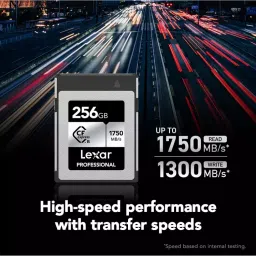 Lexar Professional CFexpress Type B Memory Card 256 GB Upto 1750 Mbps Read & 1300 Mbps Write Speed, SILVER image 4