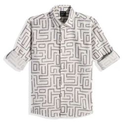 Cavio Boys Magenta Cotton Printed Shirt-image-82