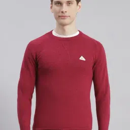 Monte Carlo Wine Wool Blend Regular Fit Solid Pullover-picture-38