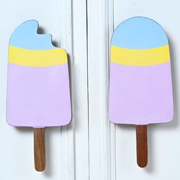 Pinch of Pretty 2Pcs Purple & Blue Printed Wooden Cupboard Door Handles-15