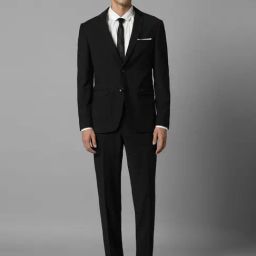 Louis Philippe Black Slim Fit Two Piece Suit-image-59