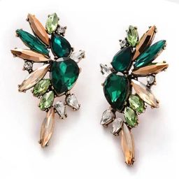 Sohi Gold Plated Designer Stone Stud Earrings-image-37