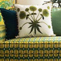 Freedom Tree Sativa Woven Cotton Green Cushion Cover - 18X18 Inches-82
