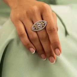 Sanna Huvu Ring in Dual Plated 925 Silver-image-51