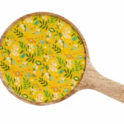 Chumbak Yellow Cheese Platter Round-image-24