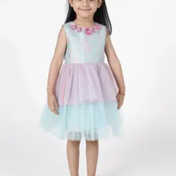 A Little Fable Blue Embellished Dress-image-22
