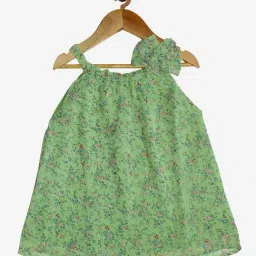 Kiddopanti Kids Light Green Printed Top-image-96