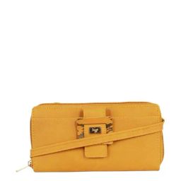 Baggit Yellow Textured Zip Around Wallet for Women-image-59
