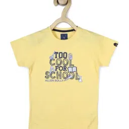 Allen Solly Junior Yellow Cotton Graphic T-Shirt-image-23