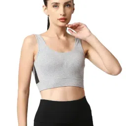 Soie Grey Melange Sports Bra-image-58