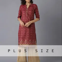 Aurelia Maroon Printed Straight Kurta-picture-24